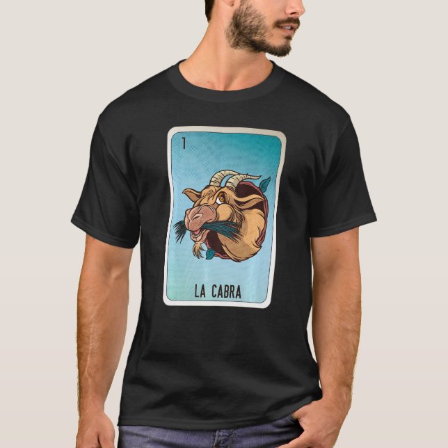 T-shirt La Cabra Mexicaine Loterie Mexique Loteria Cartes (Devant)