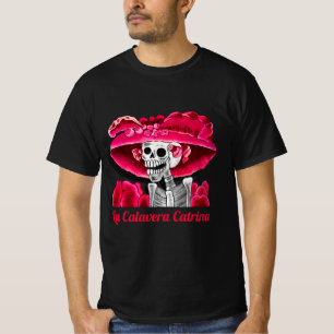 T-shirt La Calavera Catrina en Bonnet rouge
