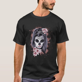 T-shirt La Calavera Catrina Halloween Candy Sugar Crâne