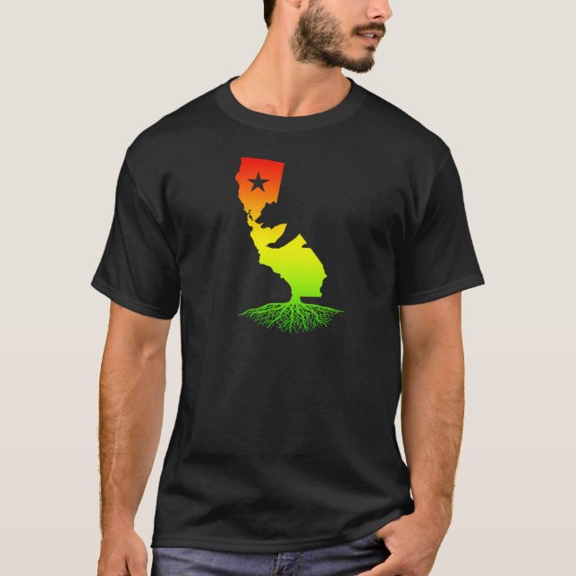 T-shirt La Californie s'enracine (les couleurs de surfer (Devant)