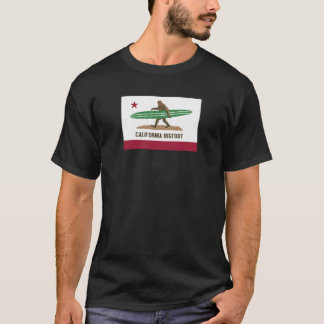 T-shirt La Californie surfant Bigfoot Longboard