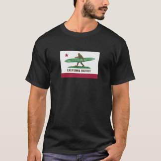 T-shirt La Californie surfant Bigfoot Longboard