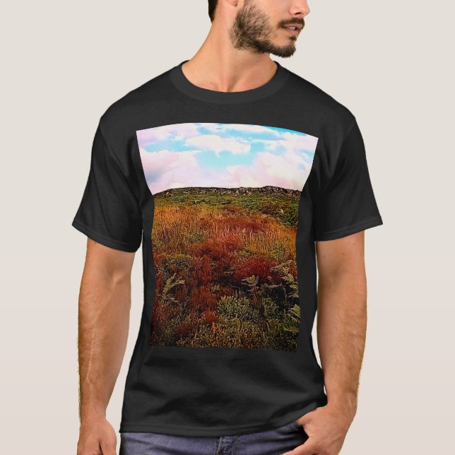 T-shirt La campagne couverte de Moss (Devant)