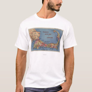 T-shirt La carte automatique des touristes de Cape Cod