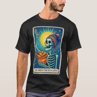 T-shirt La carte de tarot de l'amant du poulet frit
