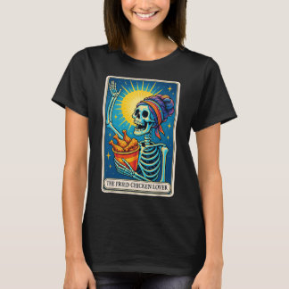 T-shirt La carte de tarot de l'amoureux du poulet frit 