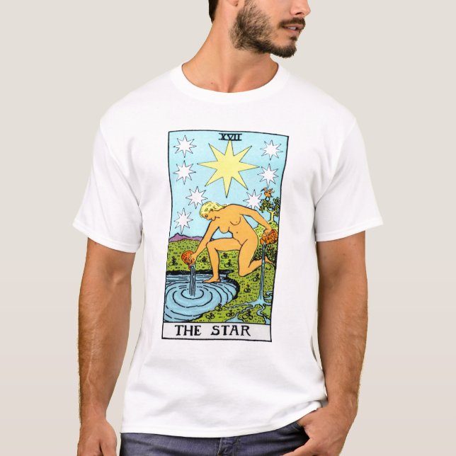 T-shirt La carte de tarot d'étoile (Devant)