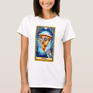T-shirt La carte de tarot drôle de pizza