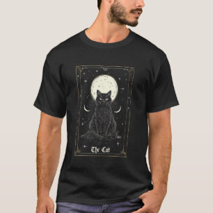 T-shirt La carte de tarot du chat Lune Impératrice vintage