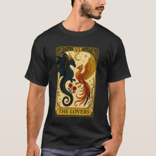 T-shirt La carte de tarot vintage Les Amants Phoenix Drago