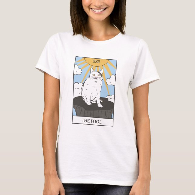 T-shirt La carte Fool Cat Tarot (Devant)