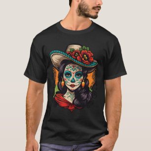 T-shirt La Catrina Femmes Dia De Los Muertos Latine 
