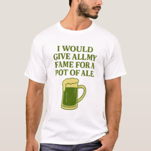 T-shirt La célébrité pour un pot de bière