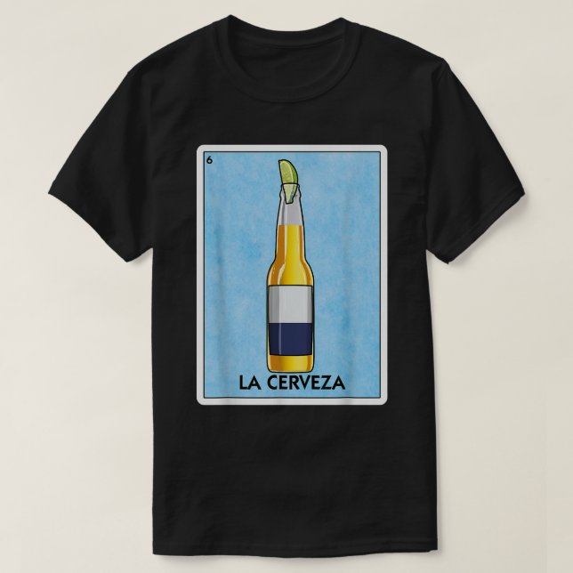 T-shirt La Cerveza Bière Mexicaine Avec Chaux Gam Carte Me (Design devant)