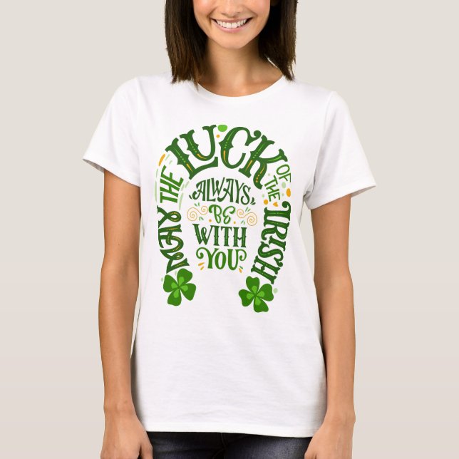 T-shirt La chance du fer à cheval irlandais (Devant)