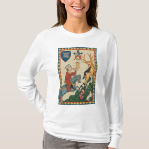 T-shirt La Chasse au Stag, Art médiéval du XIVe siècle