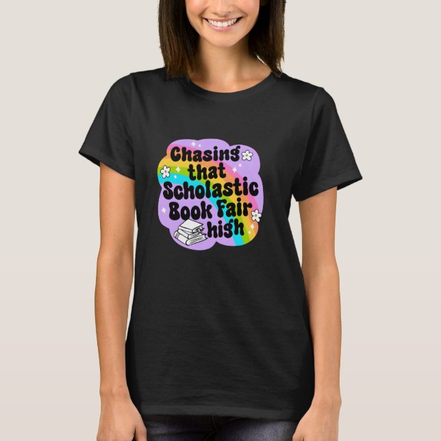 T-shirt La chasse que le livre scolastique foire de livre  (Devant)