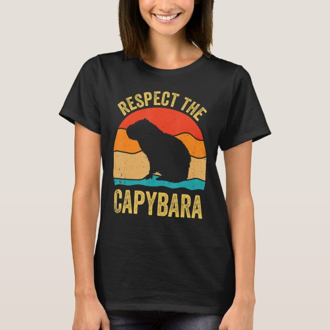 T-shirt La Chemise Capybaras Respecte Le Rodent Capybara C (Devant)
