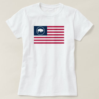 T-shirt La chemise de Buffalo de la femme blanche de