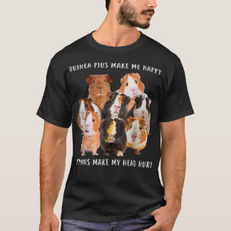 T-shirt La Chemise De Cochon De Guinée Me Rendre Joyeux Co