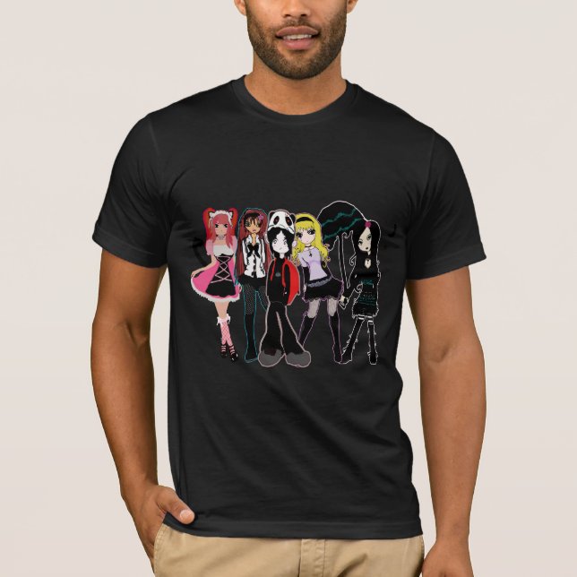 T-shirt La chemise de groupe de Goth (Devant)