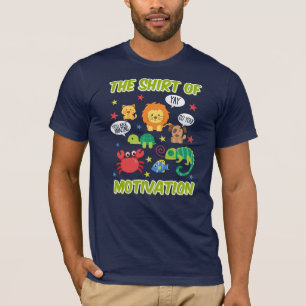 T-shirt La Chemise de la Motivation de mignons animaux amu