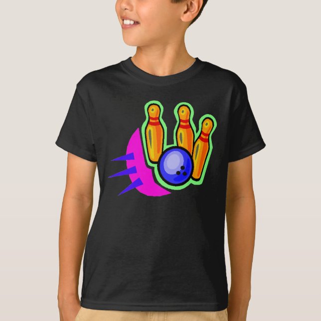 T-shirt La chemise de l'enfant de bowling (Devant)