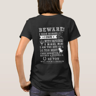 T-shirt La chemise d'équitation prennent garde de moi