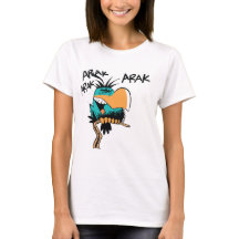 La chemise des femmes de bande dessinée d'oiseau