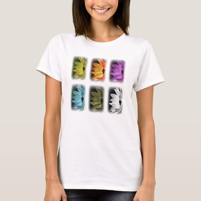T-shirt La chemise des femmes de collage de tournesol (Devant)