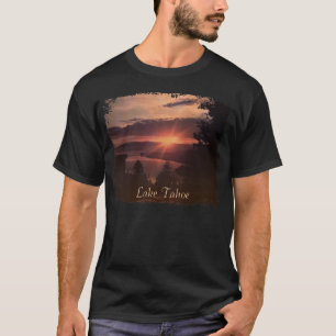 T-shirt La chemise des hommes de lever de soleil du lac