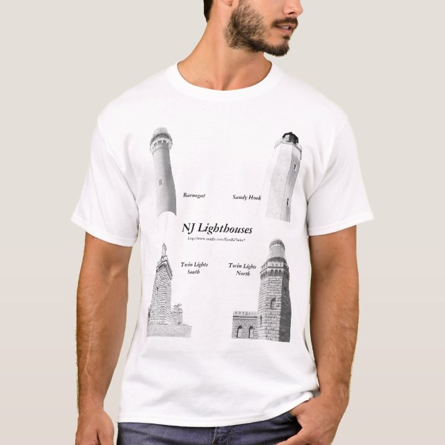 T-shirt La chemise des hommes de phares de New Jersey (Devant)
