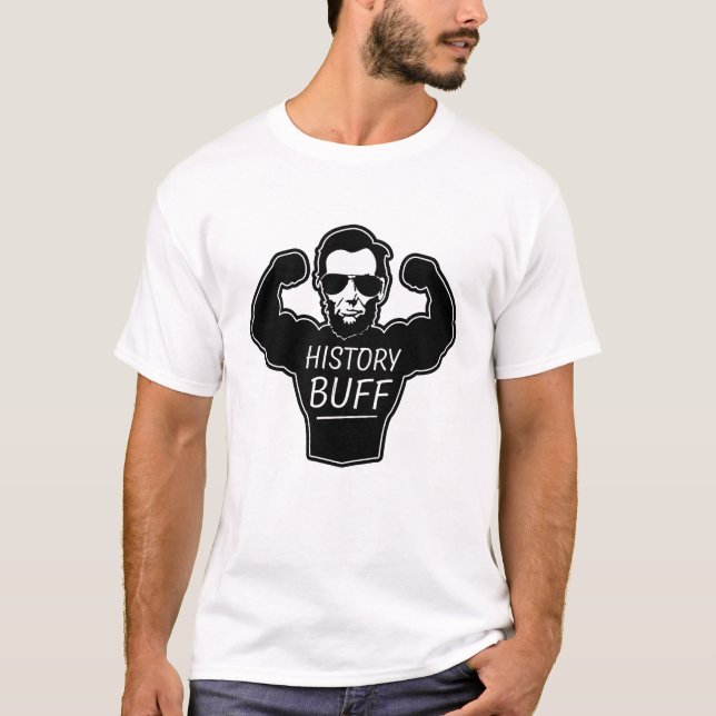 T-shirt La chemise des hommes drôles de couleur chamois (Devant)