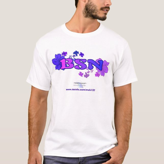 T-shirt La chemise florale de l'habillement de BSN (Devant)
