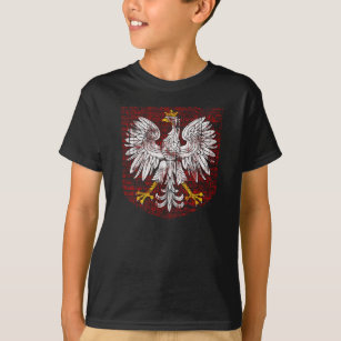 T-shirt La chemise foncée des enfants polonais d'Eagle