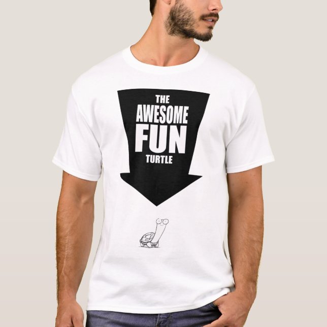 T-shirt La chemise impressionnante de tortue d'amusement (Devant)