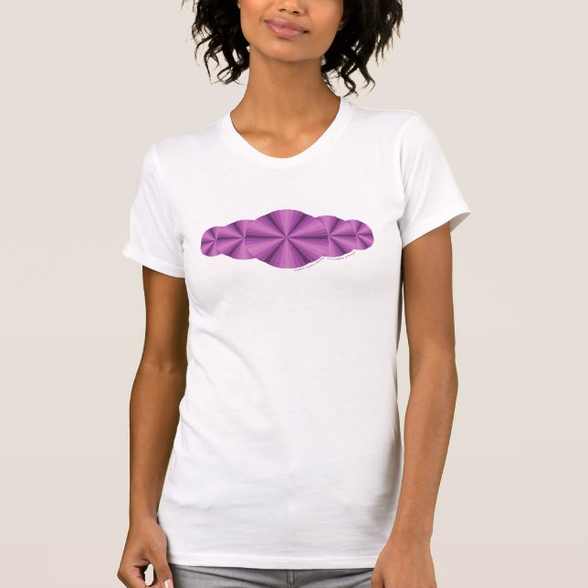 T-shirt La chemise légère des femmes pourpres d'illusion (Devant)