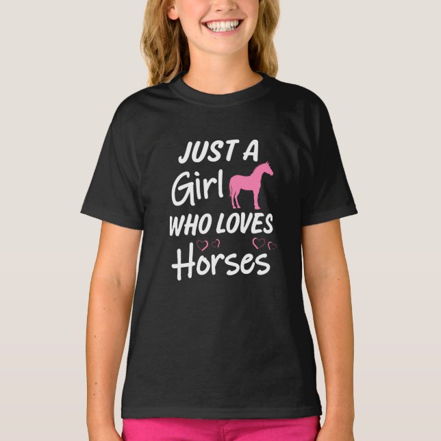 T-shirt La chemise mignonne d'équitation de filles badine (Devant)
