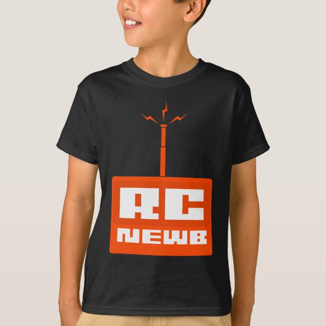 T-shirt La chemise noire de l'enfant de RC Newb (logo (Devant)