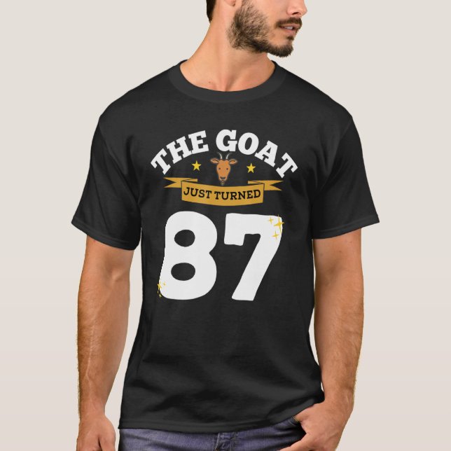 T-shirt La chèvre vient de tourner 87 87ème Anniversaire T (Devant)