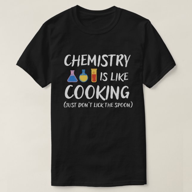 T-shirt La chimie est comme l'Humour de la science des Cui (Design devant)