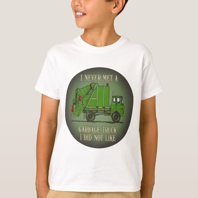 T-shirt La citation verte d'opérateur de camion à ordures (Devant)
