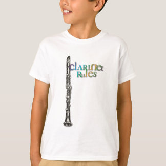 T-shirt La clarinette ordonne le texte de couleur foncée
