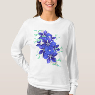 T-shirt La clématite pourpre fleurit la chemise de