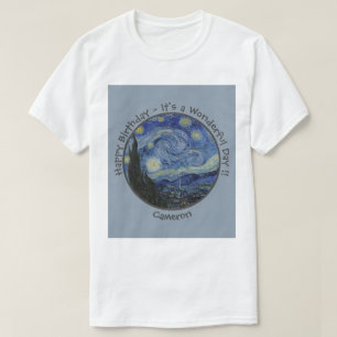 T-shirt La collection d'objets de la soirée étoilée de van