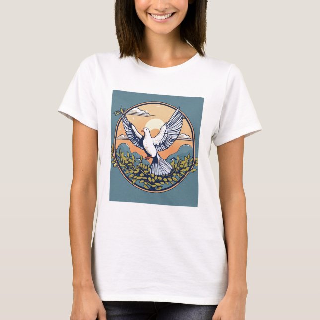 T-shirt La colombe de la paix (Devant)