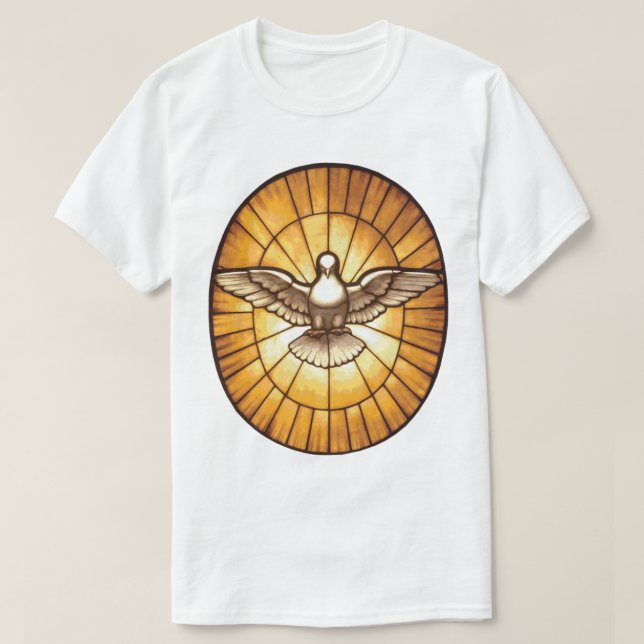 T-shirt La colombe Saint-Esprit de la basilique Saint-Pier (Design devant)