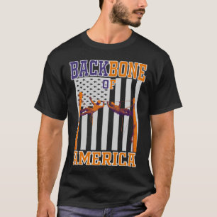 T-shirt La colonne vertébrale d'Amérique Lineman Lineworke