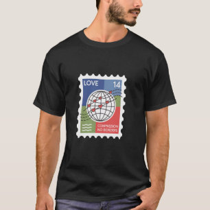 T-shirt La compassion n'a pas de frontières d'amour 14 cœu