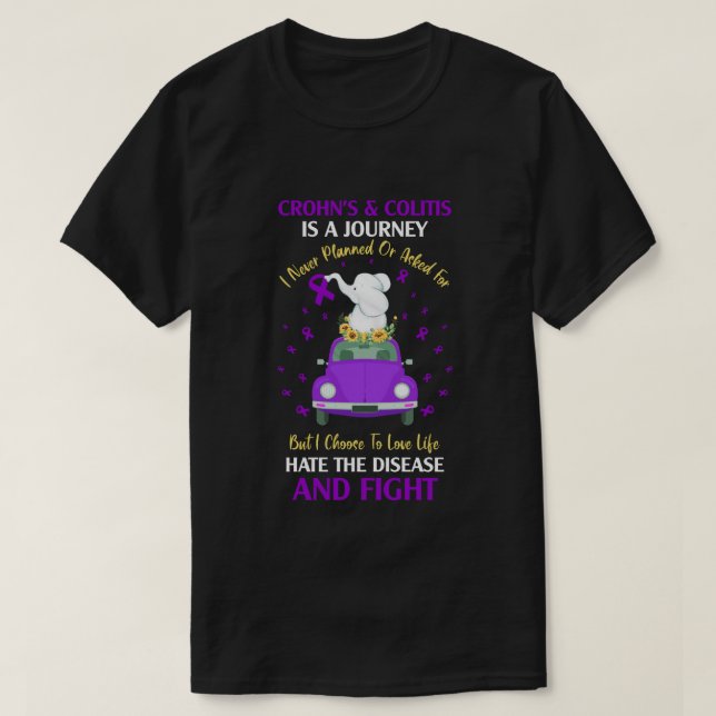 T-shirt La conscience de Crohn et de sa communauté est un  (Design devant)